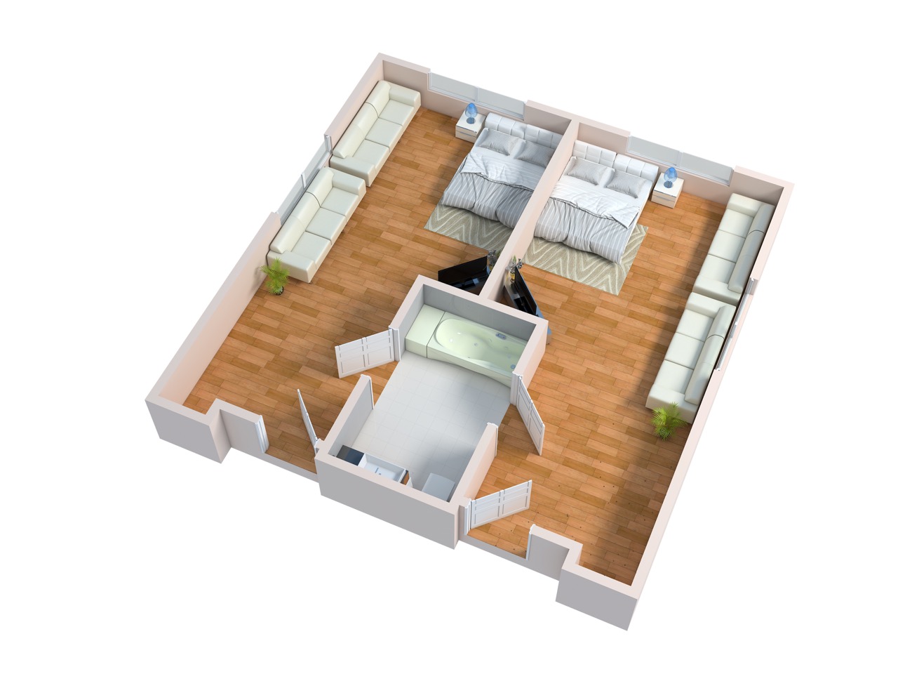 3D Floor plan of Meridian at Stone Creek Memory Care Companion